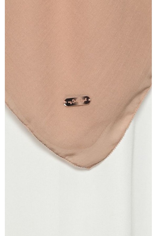 Hijab Segi 4 Voal Anabela Eyelash Tan 